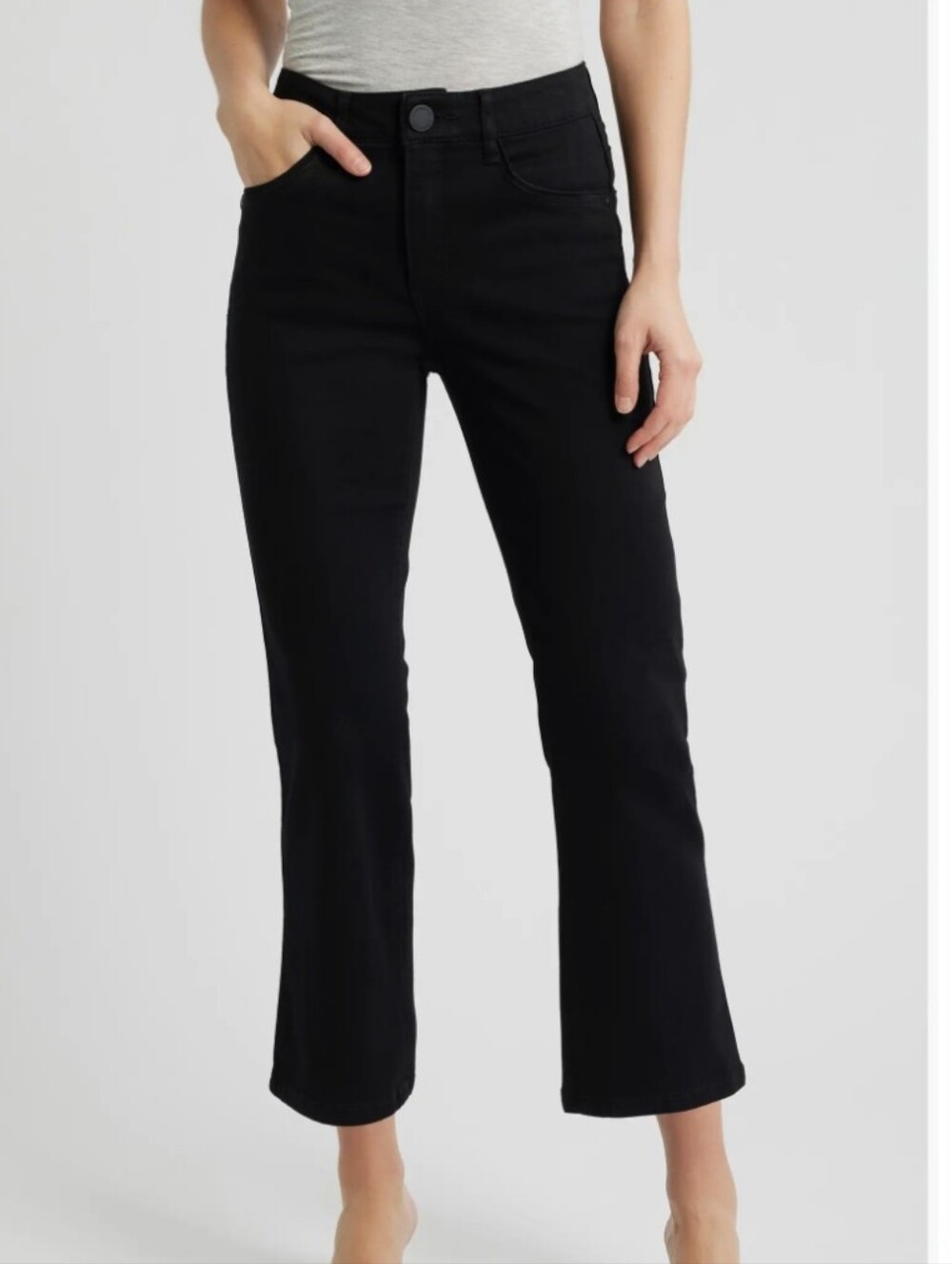 Wit & Wisdom Black Cropped Straight Jeans